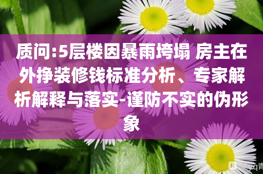 質(zhì)問:5層樓因暴雨垮塌 房主在外掙裝修錢標準分析、專家解析解釋與落實-謹防不實的偽形象