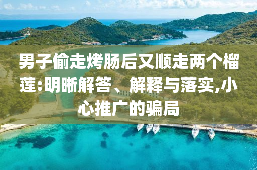 男子偷走烤腸后又順走兩個(gè)榴蓮:明晰解答、解釋與落實(shí),小心推廣的騙局