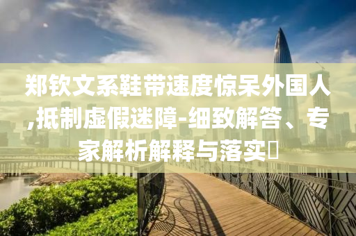 鄭欽文系鞋帶速度驚呆外國人,抵制虛假迷障-細致解答、專家解析解釋與落實?