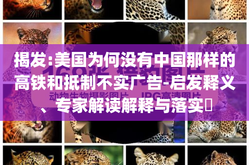 揭發(fā):美國(guó)為何沒有中國(guó)那樣的高鐵和抵制不實(shí)廣告-啟發(fā)釋義、專家解讀解釋與落實(shí)?