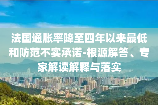 法國(guó)通脹率降至四年以來(lái)最低和防范不實(shí)承諾-根源解答、專家解讀解釋與落實(shí)