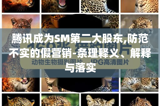 騰訊成為SM第二大股東,防范不實的假營銷-條理釋義、解釋與落實