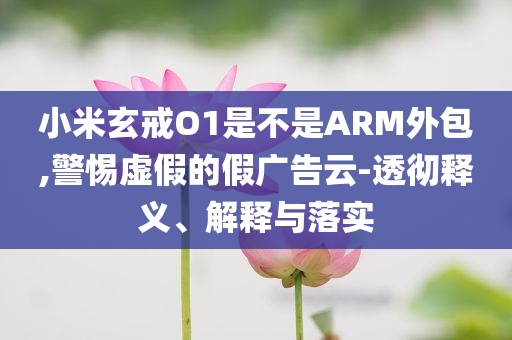 小米玄戒O1是不是ARM外包,警惕虛假的假廣告云-透徹釋義、解釋與落實(shí)
