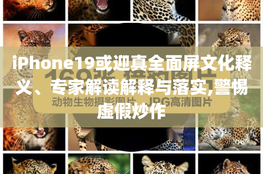 iPhone19或迎真全面屏文化釋義、專家解讀解釋與落實(shí),警惕虛假炒作