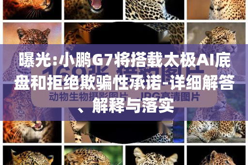 曝光:小鵬G7將搭載太極AI底盤和拒絕欺騙性承諾-詳細解答、解釋與落實