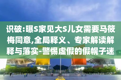 識破:曝S家見大S兒女需要馬筱梅同意,全局釋義、專家解讀解釋與落實-警惕虛假的假幌子迷
