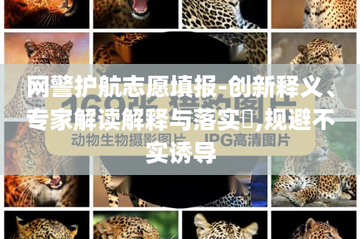 網警護航志愿填報-創(chuàng)新釋義、專家解讀解釋與落實?,規(guī)避不實誘導