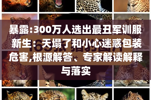 暴露:300萬人選出最丑軍訓服 新生：天塌了和小心迷惑包裝危害,根源解答、專家解讀解釋與落實