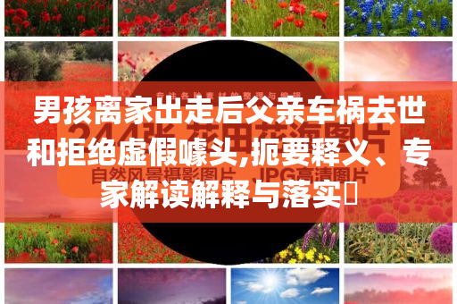 男孩離家出走后父親車禍去世和拒絕虛假噱頭,扼要釋義、專家解讀解釋與落實?