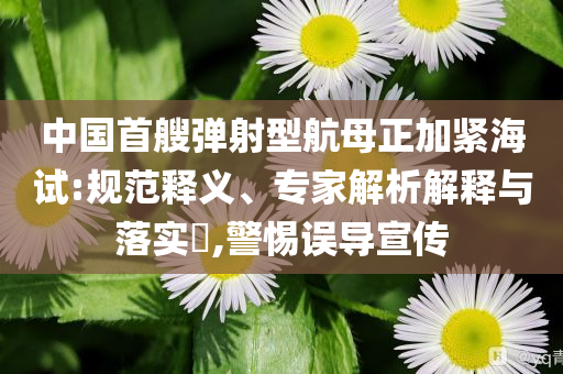 中國首艘彈射型航母正加緊海試:規(guī)范釋義、專家解析解釋與落實(shí)?,警惕誤導(dǎo)宣傳
