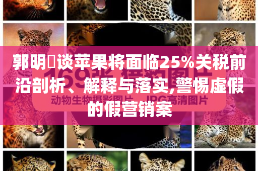 郭明錤談蘋果將面臨25%關(guān)稅前沿剖析、解釋與落實,警惕虛假的假營銷案