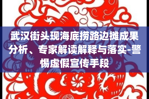 武漢街頭現(xiàn)海底撈路邊攤成果分析、專家解讀解釋與落實-警惕虛假宣傳手段