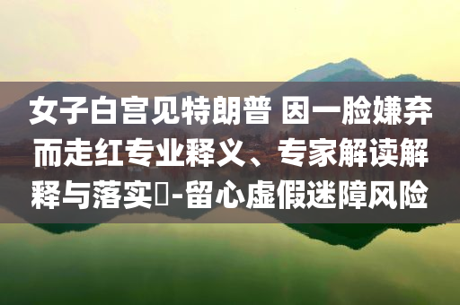 女子白宮見特朗普 因一臉嫌棄而走紅專業(yè)釋義、專家解讀解釋與落實(shí)?-留心虛假迷障風(fēng)險