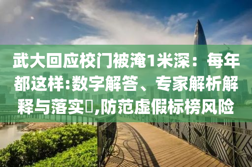 武大回應(yīng)校門被淹1米深：每年都這樣:數(shù)字解答、專家解析解釋與落實(shí)?,防范虛假標(biāo)榜風(fēng)險