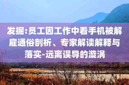 發(fā)掘:員工因工作中看手機(jī)被解雇通俗剖析、專家解讀解釋與落實(shí)-遠(yuǎn)離誤導(dǎo)的漩渦