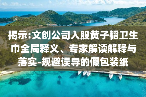 揭示:文創(chuàng)公司入股黃子韜衛(wèi)生巾全局釋義、專家解讀解釋與落實-規(guī)避誤導的假包裝紙