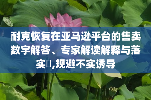 耐克恢復在亞馬遜平臺的售賣數(shù)字解答、專家解讀解釋與落實?,規(guī)避不實誘導