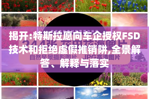 揭開:特斯拉愿向車企授權(quán)FSD技術(shù)和拒絕虛假推銷阱,全景解答、解釋與落實