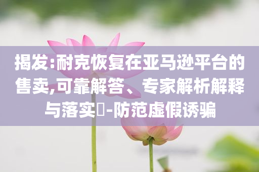 揭發(fā):耐克恢復(fù)在亞馬遜平臺的售賣,可靠解答、專家解析解釋與落實(shí)?-防范虛假誘騙