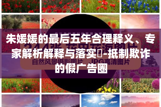 朱媛媛的最后五年合理釋義、專家解析解釋與落實?-抵制欺詐的假廣告圈