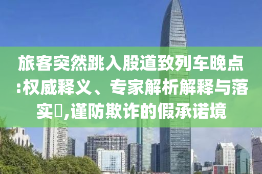 旅客突然跳入股道致列車晚點(diǎn):權(quán)威釋義、專家解析解釋與落實(shí)?,謹(jǐn)防欺詐的假承諾境