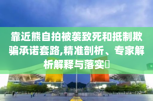靠近熊自拍被襲致死和抵制欺騙承諾套路,精準(zhǔn)剖析、專家解析解釋與落實(shí)?