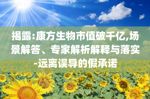 揭露:康方生物市值破千億,場(chǎng)景解答、專家解析解釋與落實(shí)-遠(yuǎn)離誤導(dǎo)的假承諾