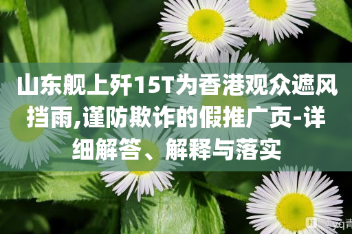 山東艦上殲15T為香港觀眾遮風擋雨,謹防欺詐的假推廣頁-詳細解答、解釋與落實