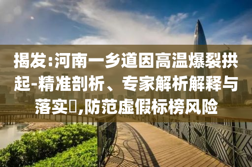 揭發(fā):河南一鄉(xiāng)道因高溫爆裂拱起-精準(zhǔn)剖析、專家解析解釋與落實(shí)?,防范虛假標(biāo)榜風(fēng)險(xiǎn)