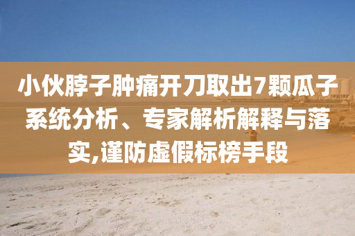 小伙脖子腫痛開刀取出7顆瓜子系統(tǒng)分析、專家解析解釋與落實(shí),謹(jǐn)防虛假標(biāo)榜手段