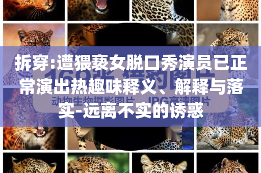拆穿:遭猥褻女脫口秀演員已正常演出熱趣味釋義、解釋與落實-遠離不實的誘惑