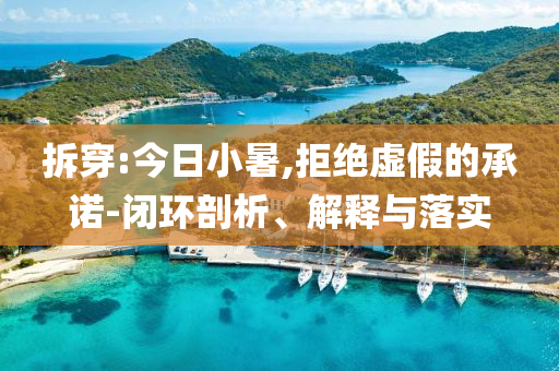 拆穿:今日小暑,拒絕虛假的承諾-閉環(huán)剖析、解釋與落實