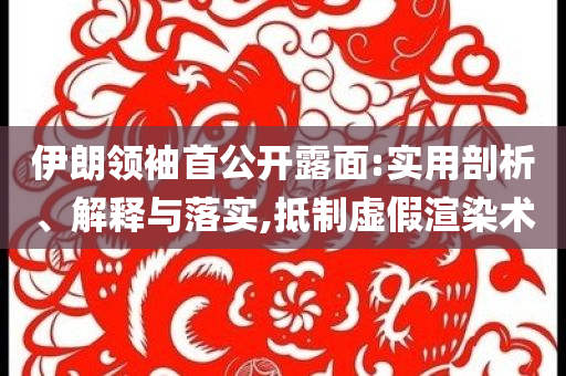 伊朗領(lǐng)袖首公開(kāi)露面:實(shí)用剖析、解釋與落實(shí),抵制虛假渲染術(shù)