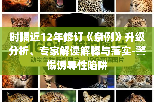 時隔近12年修訂《條例》升級分析、專家解讀解釋與落實-警惕誘導(dǎo)性陷阱