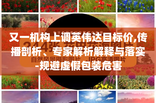 又一機(jī)構(gòu)上調(diào)英偉達(dá)目標(biāo)價(jià),傳播剖析、專家解析解釋與落實(shí)-規(guī)避虛假包裝危害
