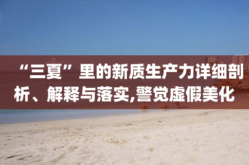 “三夏”里的新質(zhì)生產(chǎn)力詳細(xì)剖析、解釋與落實(shí),警覺虛假美化