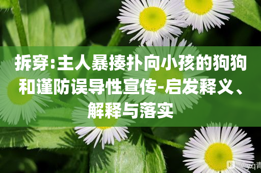 拆穿:主人暴揍撲向小孩的狗狗和謹(jǐn)防誤導(dǎo)性宣傳-啟發(fā)釋義、解釋與落實(shí)