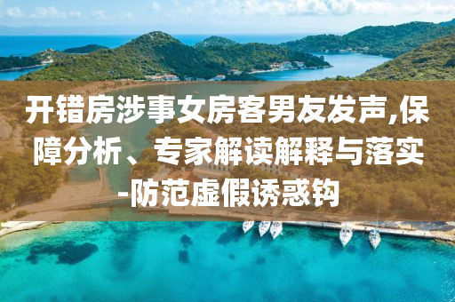 開錯房涉事女房客男友發(fā)聲,保障分析、專家解讀解釋與落實-防范虛假誘惑鉤