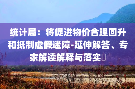 統(tǒng)計(jì)局：將促進(jìn)物價(jià)合理回升和抵制虛假迷障-延伸解答、專家解讀解釋與落實(shí)?