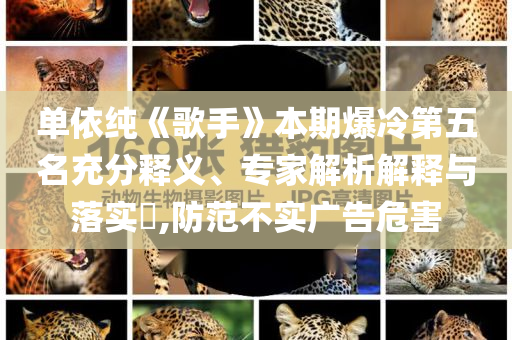 單依純《歌手》本期爆冷第五名充分釋義、專家解析解釋與落實(shí)?,防范不實(shí)廣告危害