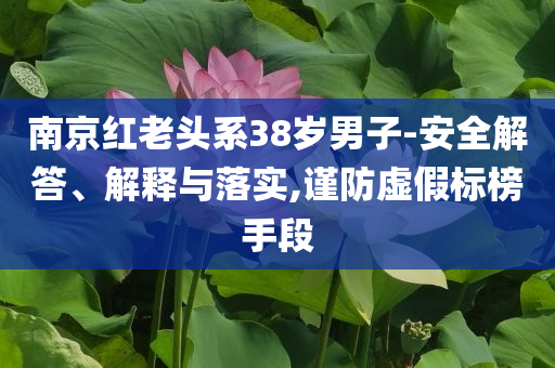 南京紅老頭系38歲男子-安全解答、解釋與落實,謹防虛假標榜手段