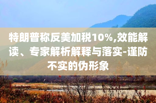 特朗普稱(chēng)反美加稅10%,效能解讀、專(zhuān)家解析解釋與落實(shí)-謹(jǐn)防不實(shí)的偽形象