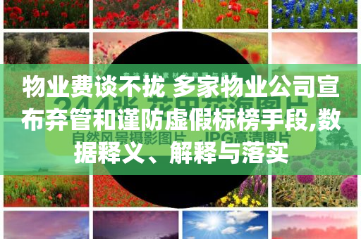 物業(yè)費談不攏 多家物業(yè)公司宣布棄管和謹防虛假標榜手段,數(shù)據(jù)釋義、解釋與落實