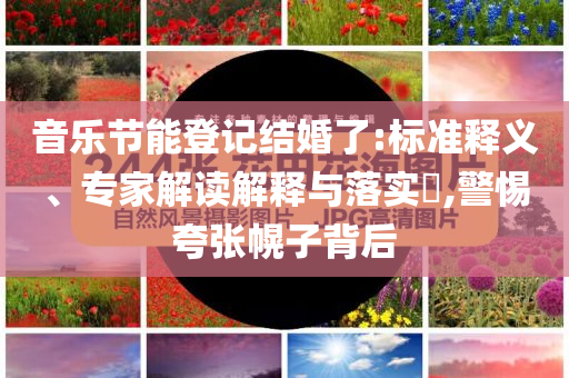 音樂(lè)節(jié)能登記結(jié)婚了:標(biāo)準(zhǔn)釋義、專家解讀解釋與落實(shí)?,警惕夸張幌子背后