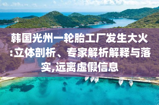 韓國(guó)光州一輪胎工廠發(fā)生大火:立體剖析、專家解析解釋與落實(shí),遠(yuǎn)離虛假信息