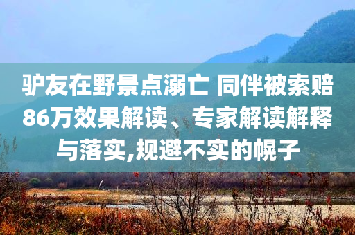 驢友在野景點(diǎn)溺亡 同伴被索賠86萬(wàn)效果解讀、專家解讀解釋與落實(shí),規(guī)避不實(shí)的幌子