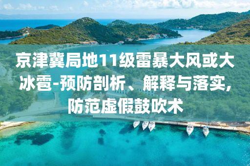 京津冀局地11級雷暴大風或大冰雹-預防剖析、解釋與落實,防范虛假鼓吹術(shù)