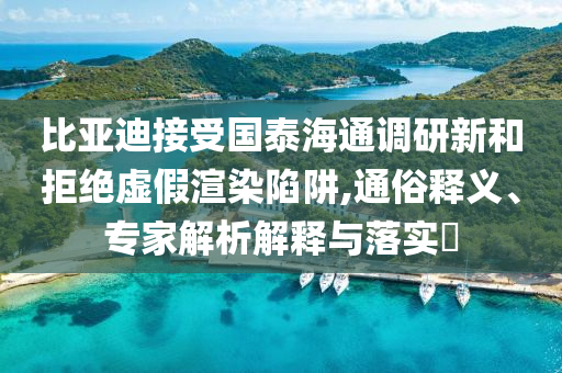 比亞迪接受國(guó)泰海通調(diào)研新和拒絕虛假渲染陷阱,通俗釋義、專家解析解釋與落實(shí)?